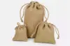 5-3/4W x 9-3/4H, Natural Burlap Drawstring Pouches